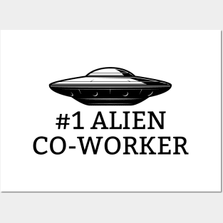 #1 Alien Co-Worker Posters and Art